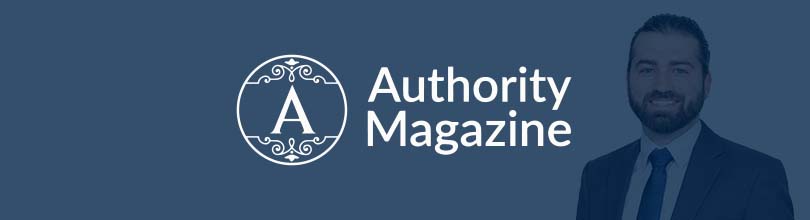 Accident attorney Patrick Gill with Authority Magazine logo