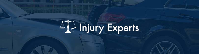 Injury Experts logo on top of car accident image