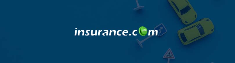 Insurance.com logo with images of toy cars